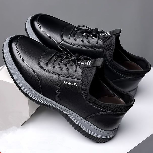 Douyin Men's Shoes New Men's Casual Leather Shoes Men's Breathable Shoes Men's Soft Bottom Soft Panel Shoes Driving Shoes Peas Shoes_vogvips.com