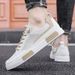 Men's Breathable New Thin Hollow Mesh Sports And Leisure Small Whiteboard Summer Trendy Shoes_vogvips.com
