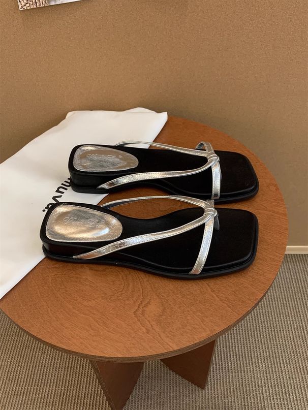 Women's French Style Wedge Flip Flops Elegant Thin Strap Summer Shoes_vogvips.com