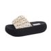 Polka Dot Thick-Soled Women's Summer Slippers 2026 New Style Elegant Beach Vacation Slide Sandals To Pair With Skirts_vogvips.com