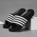 European Imported Slippers For Men And Women, Striped Open-toe Rubber Soles, Non-slip, Comfortable, Thick-soled,_vogvips.com