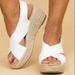 Straight 2023 Shoes Slope Heel Cross Rope Women's Sandals Large 43_vogvips.com