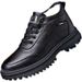 TerraStride 2025 Winter New Men's With Fleece Lining, Thickened And Warm Cotton Shoes, Versatile Casual Leather Shoes_vogvips.com
