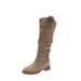 Duidui 2025 New Brown Maillard Western Cowboy Long Women High Tube Knight Boots_vogvips.com