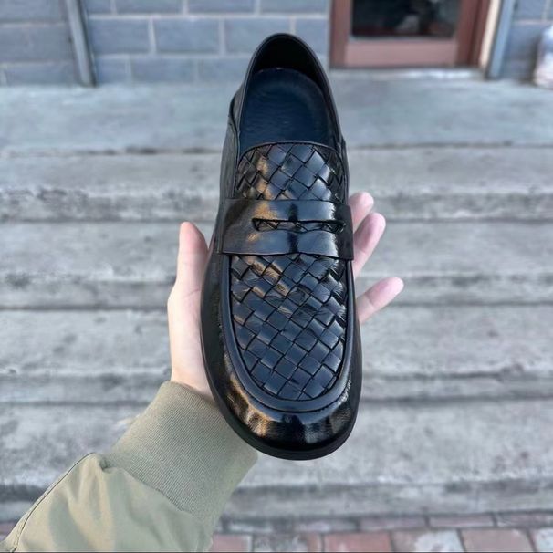 2025 Spring/Summer One Step Leather Shoes British Trend Breathable Versatile Comfortable Casual Designer Men's Style_vogvips.com