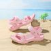 Girls' Summer Sandals For Medium To Large Children With Velcro Straps, Suitable For Casual Wear, Princess-style, And Beach Activities LE F EK A 30-38_vogvips.com