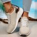 Sneakers Fashion Wedges Platform Lace Up Vulcanized For Women Sport Running Shoes Leather Casual Shoe Tenis_vogvips.com