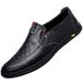 Euro Step Men's Casual Trend Driving Middle-aged Dad Shoes Leather Fashion PU Loafers_vogvips.com