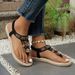 2026 Bohemia Style Flats Sandals Women Summer Slip On Clip Toe Beach Sandals Woman Lightweight Plus Size 43 Gladiator_vogvips.com