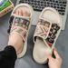 Casual Graffiti Slippers, Men's New Style, Dissolved Thick Bottom, Versatile, Height Increasing, Super Hot One Word_vogvips.com