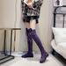 Spring And Autumn New Martin Women, British Style Over-the-Knee Boots, Long With Front Lace-up, Knight Motorcycle Boots_vogvips.com