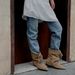 Sheepskin Version ~ Niche Wrinkled Pointed Toe Western Cowboy Short For Women Autumn Winter New Wide Tube Inner_vogvips.com