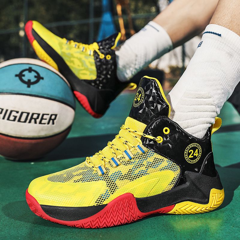 Men's Basketball 2023 Spring New Breathable Performance Sneakers Large Size Youth Sports Shoes_vogvips.com