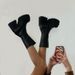 New Winter Platform Round Toe Side Zipper 40-43 Low-Top Punk Women's Boots_vogvips.com