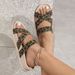 Home Wear Slip On Slippers Leopard Print Cross Cloth Flat Shoes Comfortable And Simple Double Layer Ivory White Flat Slippers_vogvips.com