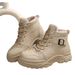 Women's Shoes Winter Warm Lace-Up Mid-Calf Boots With Faux Fur Lining, Platform Sole & Round Toe For Casual Comfort High Top Short Boots Shoes_vogvips.com