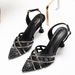 New Fine Heeled Rhinestone Hollowed-out Fashion Slippers_vogvips.com