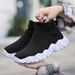 Men's Children's Shoes Men's New High Top Elastic Socks Children's Shoes Men's Thick Soled Slip On Casual Sports Shoes Vacation Walking Shoes_vogvips.com