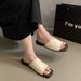 Women's Slippers For Summer Outings, Wearing The 2024 New Korean Version Of Fairy Beach Soft Flat Bottomed One Line_vogvips.com