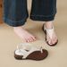French-style Fashion Toe-loop Sandals For Women, New Spring Versatile And Beautiful Design, Perfect To Pair With Skirts,_vogvips.com