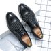 Euro Step Bullock British Business Korean Style Groomsman Suit Black Formal With 4cm Hidden Heel Increase 6 Striped Casual Leather_vogvips.com