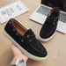 Fashion Casual Handmade Suede Genuine Leather Mens Loafers Moccasins Slip On Men's Flats Male Walking Driving Shoes_vogvips.com