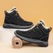 Height-increasing Fleece-thickening High-top Casual Couple Snow Boots Outdoor Hiking Hiking Shoes Non-slip Large Size_vogvips.com