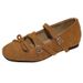 Vintage Square-Toed Mary Jane Versatile Trendy Flat Casual Women's 2025 Autumn New Style Shoes_vogvips.com