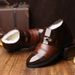 European Warm Series Winter Fleece-Lined Warm Thick Versatile Cotton Business Casual High-Top Leather Shoes Non-Slip Men's Dad Snow Boots_vogvips.com