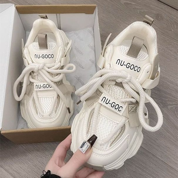 Trendy Dad Sneakers Women 2025 New Thick-Soled Height-Increasing Slimming Versatile Casual Sports Shoes For Students_vogvips.com