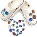 16 Sets Of Cartoon Evil Eyes Shoes Floral Decorative Buckle Personalized DIY Student Garden Shoe Buckle Accessories_vogvips.com