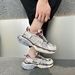 Men's Shoes Genuine Leather Platform Chunky Sneakers For Women Versatile Flattering Handcrafted Distressed Finish Round Toe Casual And Sporty Style Suitable For Couples_vogvips.com
