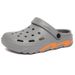 Large Size 45 Beach Men's Hole Shoes, Straight Sandals For Home Use, Thick Soled, Height Increasing, Anti Slip, And Easy_vogvips.com
