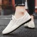 2025 New Summer Breathable Loafers, Mesh Slip-On Casual Shoes, Korean Style Hollow White Sneakers_vogvips.com