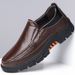 Slip-On British Style Casual Leather Soft Sole Top Layer Cowhide Business Men's Shoes Non-Slip Stitched Four Seasons_vogvips.com