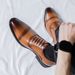 Euro Step 2025 Spring British Brogue Carved Business Formal Casual Genuine Leather Breathable Black Wedding Shoes 8041-R_vogvips.com