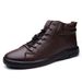 Casual High-top Shoes Velvet Large-size Shoes Martin Boots Men's Leather Shoes Men's Leather Boots_vogvips.com