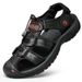 Summer Genuine Mens Casual Outdoor Leather Sandals For Men Beach Roman Shoes Plus Size 38-48_vogvips.com