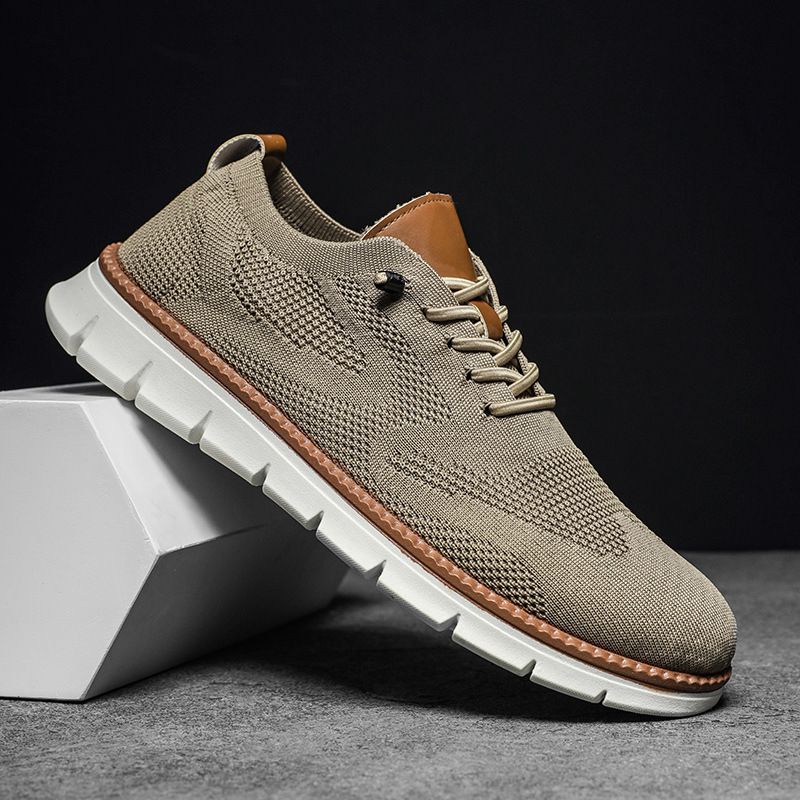 2025 British Style Summer Breathable Sports Flyknit Mesh Men's Cross-Border Large Size 48 Running Trendy Shoes_vogvips.com