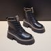 Platform Martin W, Autumn Winter 2023 New Style, Fleece-Lined Slim Boots, Short Boots With Hidden Wedge For Petite_vogvips.com