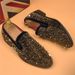 Suitable For All Seasons Spring New Nightclub Style Men's Rivet Slip-On Loafers Fashion Casual Leather Shoes_vogvips.com