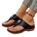 New Plus Size Women's Flip Flops For Casual Wear, Comfortable And Thick Soled Rhinestone Beach Sandals_vogvips.com