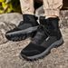 High-top Boots Men Anti-slip Lace-up Thick-soled Outdoor Hiking Shoes Men Comfortable Casual Durable Casual Sports Shoes Men_vogvips.com