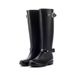 Fashion High Tube Rain With Buckle Red Zipper Korean Style Waterproof Martin For Women Snow Motorcycle Boots_vogvips.com