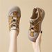 Spot Leather New Sandals Women's Summer Breathable Hollow Outdoor Casual Beach Shoes Non-slip Soft Bottom Hole Women's Shoes_vogvips.com