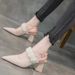French High Heels Women's Outer Wear 2024 Summer New Fashion Versatile Comfortable Super Soft One-word Buckle Belt With Skirt_vogvips.com