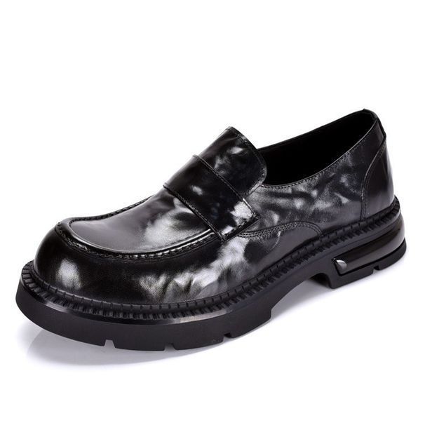 Spring Autumn Style Loafers, Versatile And Fashionable, Thick Soled, Height Increasing, British Business Casual Leather_vogvips.com