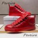 Men's Lace Up Casual Flat Fashion Designer Cow Leather Thick Soled Sports Summer New Outdoor Male High Top Shoes_vogvips.com