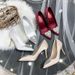 Women's Champagne Gold High Heels Crystal Embellished Wedding Dress Shoes Style Bridesmaid Footwear White Wine Red_vogvips.com