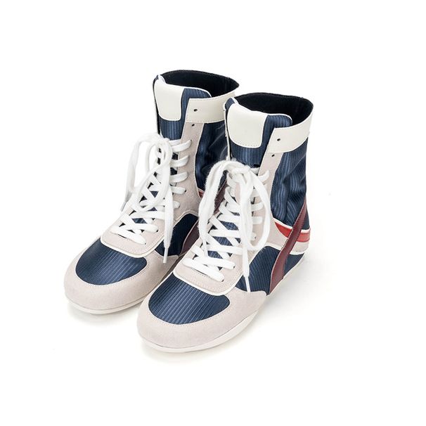 Cowhide Version~2025 Height-Increasing Boxing Sneakers Round Toe Casual High-Top Training Shoes Lace-Up Martin Boots For_vogvips.com